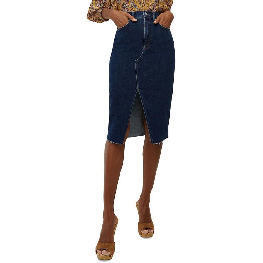 Veronica Beard Dark Blue Denim Skirt